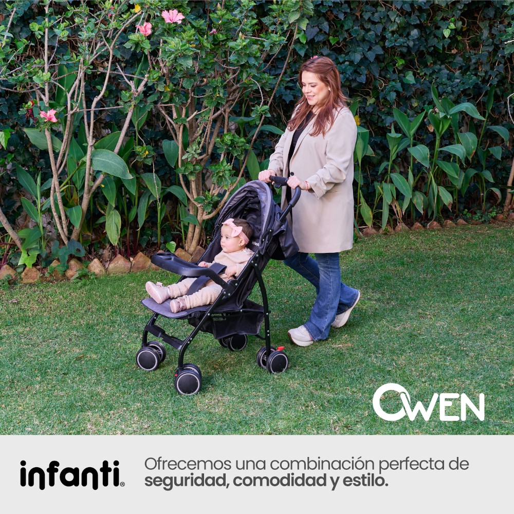 Foto 8 pulgar | Carriola Owen Infanti Compacta Y Plegable Negra