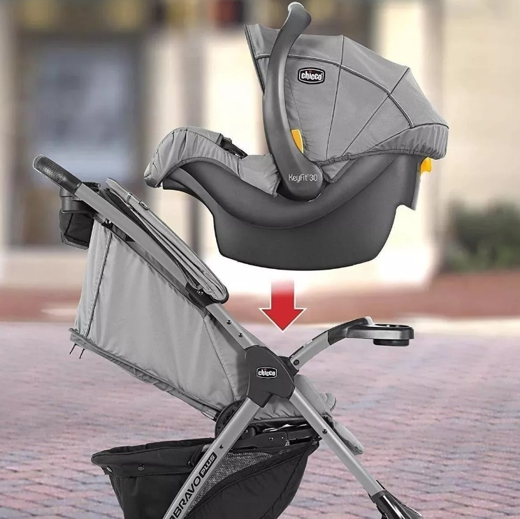 Foto 2 | Chicco Carriola Mini Bravo Portabebe Con Base Slate