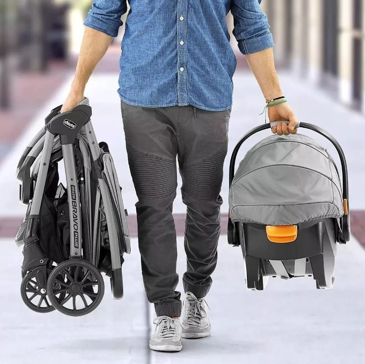 Foto 4 | Chicco Carriola Mini Bravo Portabebe Con Base Slate