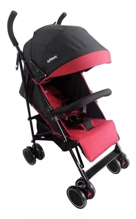 Carriola De Baston Infanti Vento Reclinable Ligera Compacta Roja