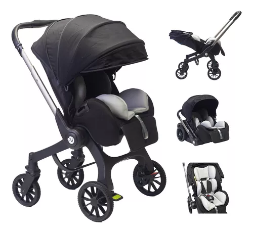 Carriola Para Bebé Starkids Lyra Convertible A Autoasiento Negro