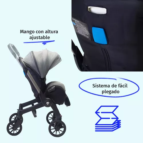 Foto 6 | Carriola Para Bebé Starkids Lyra Convertible A Autoasiento Gris