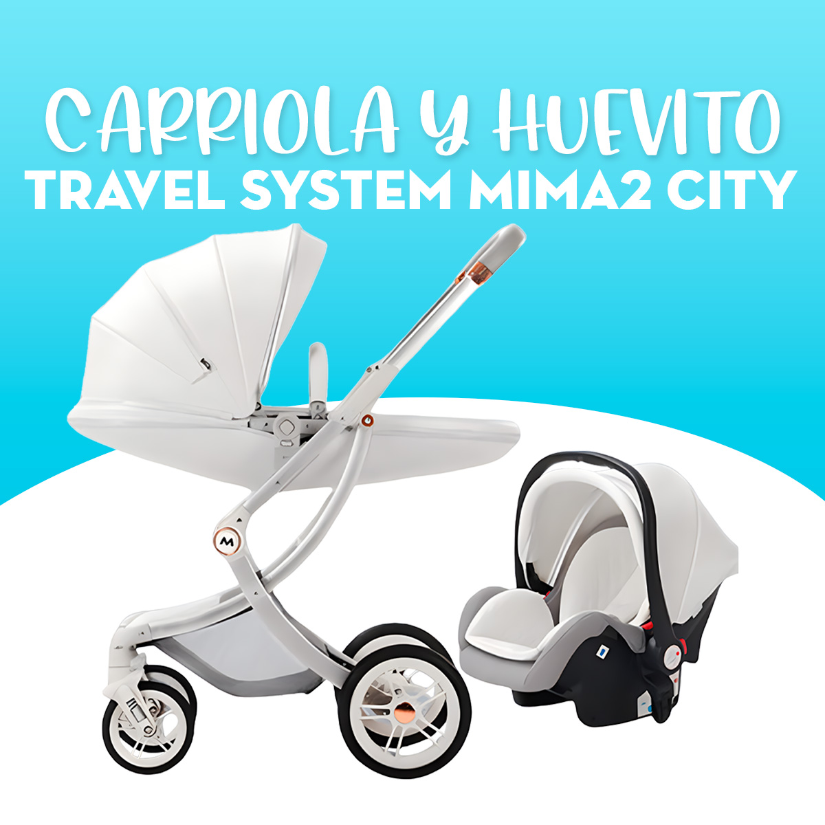 Foto 5 pulgar | Carriola Y Huevito Travel System Mima2 City