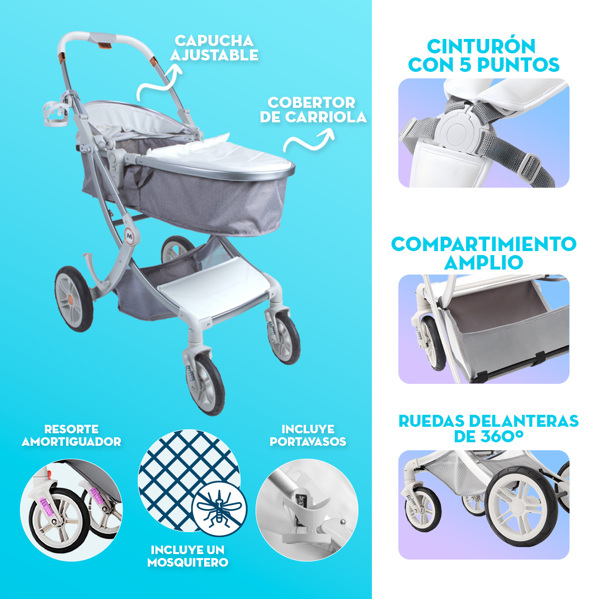 Foto 6 pulgar | Carriola Y Huevito Travel System Mima2 City