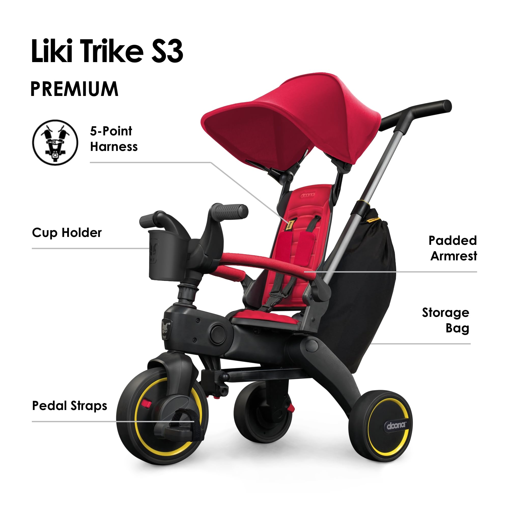 Foto 3 pulgar | Cochecito De Triciclo Para Niños Pequeños Doona Liki Trike S3 Premium Grey - Venta Internacional.