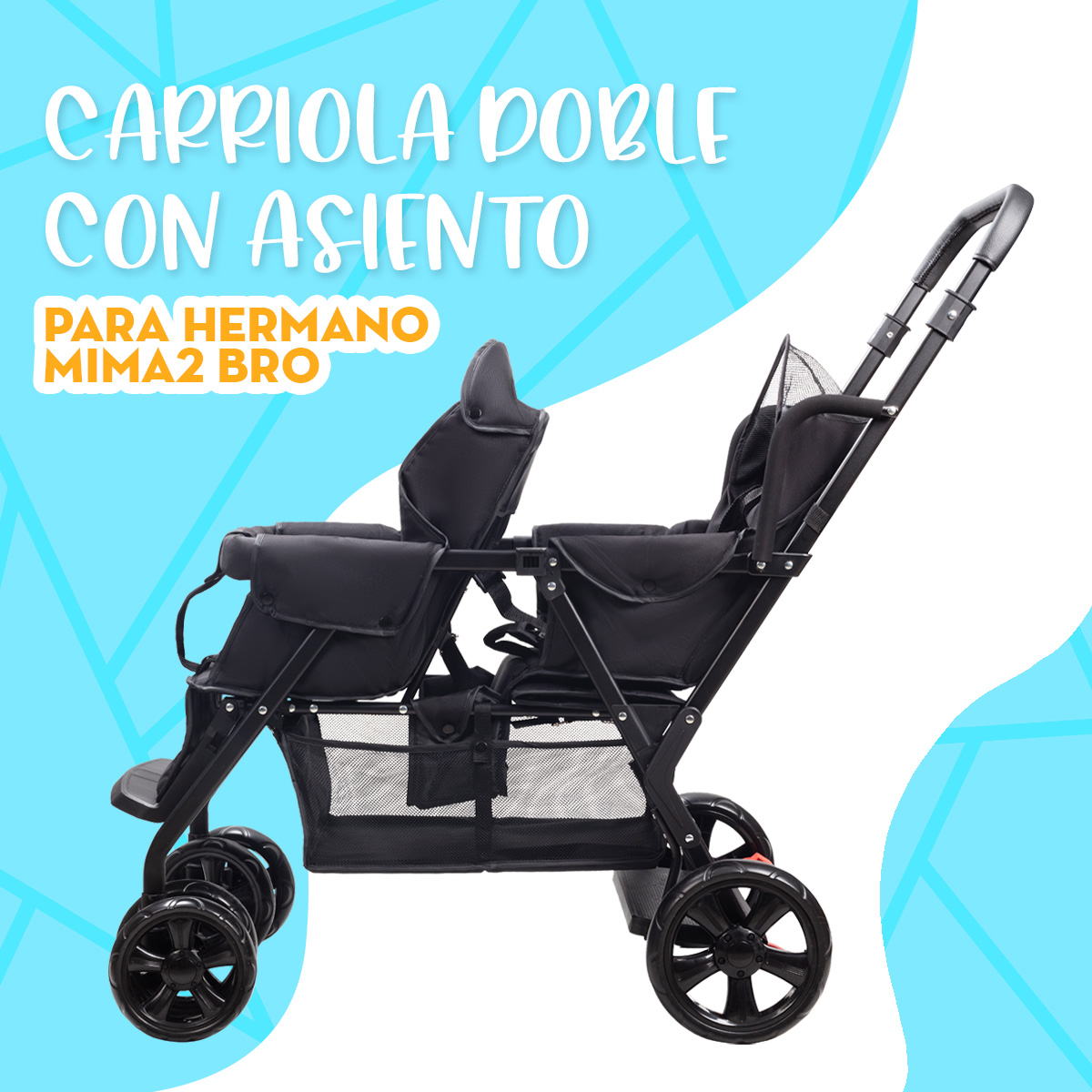 Foto 4 | Carriola Doble Con Asiento Para Hermano Mima2 Bro