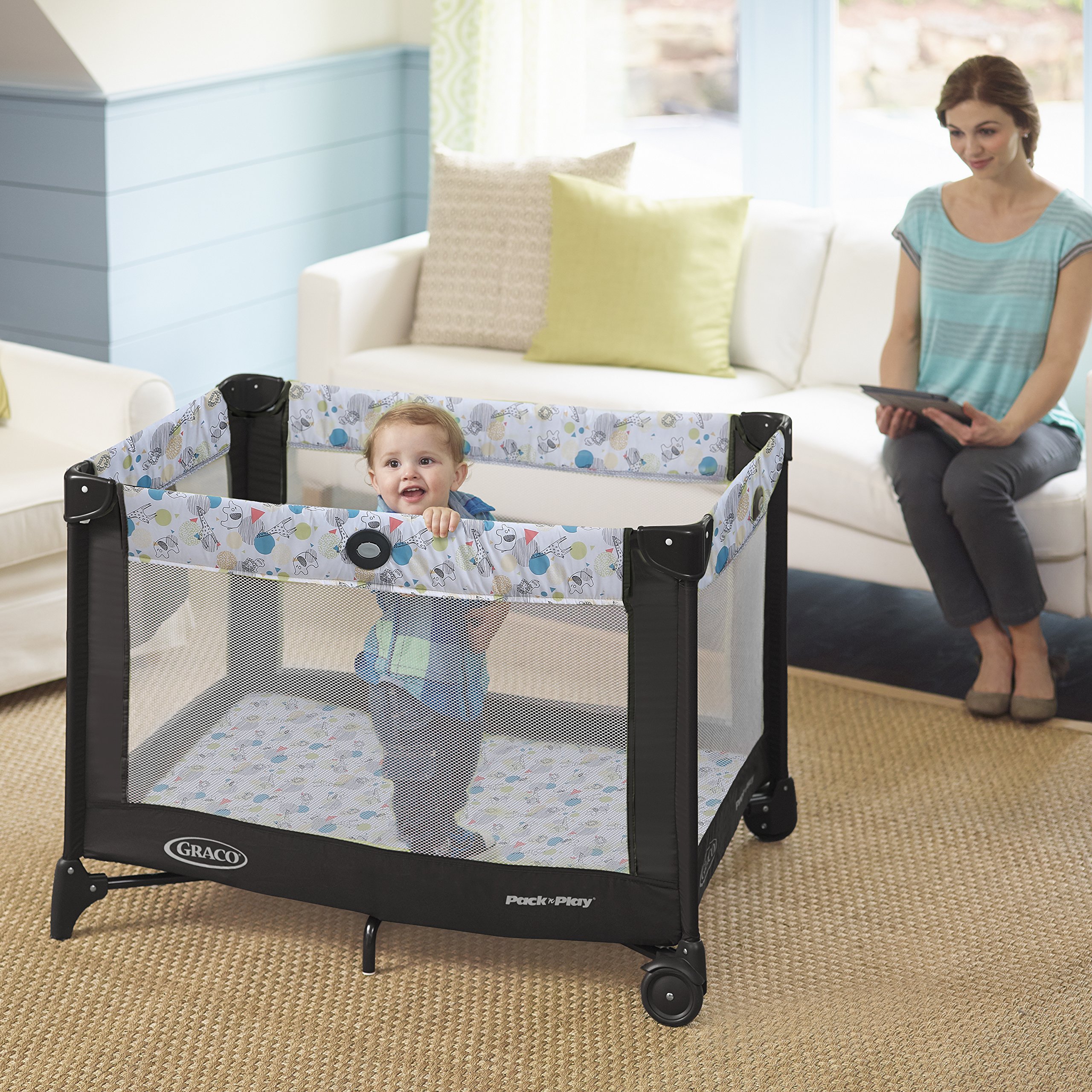 Foto 3 | Pulsador Portátil Playard Graco Pack And Play Carnival - Venta Internacional.