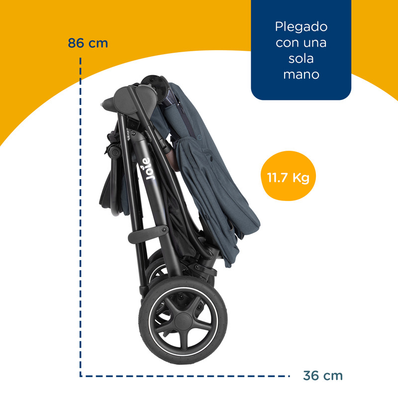 Foto 7 | Carriola Paseo Bebe Joie Versatrax Multifuncional Reversible Negro