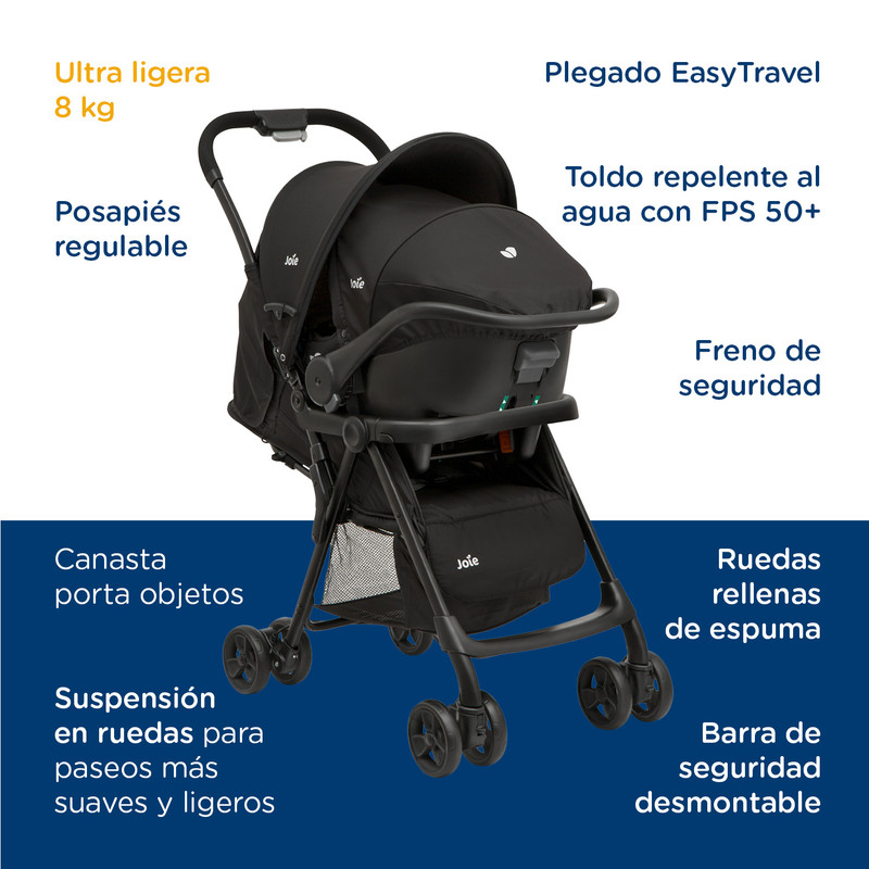 Foto 5 pulgar | Carriola Ijuva Portabebe Joie Travel System 3 Alturas Upf 50