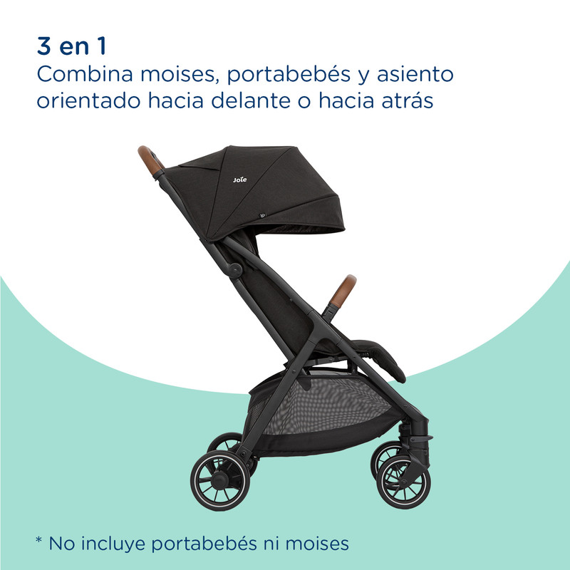 Foto 6 pulgar | Carriola Pact Pro 3 En 1 Joie Reclinable Cinturón 5 Puntos Negro