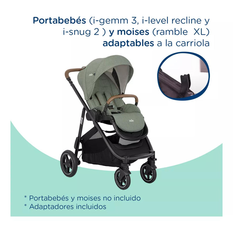 Foto 7 pulgar | Carriola Paseo Bebe Joie Versatrax Multifuncional Reversible Musgo