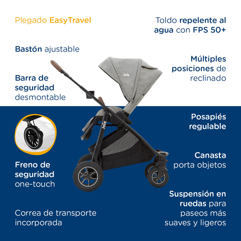 Foto 6 | Carriola Paseo Bebe Joie Versatrax Multifuncional Reversible Rosa