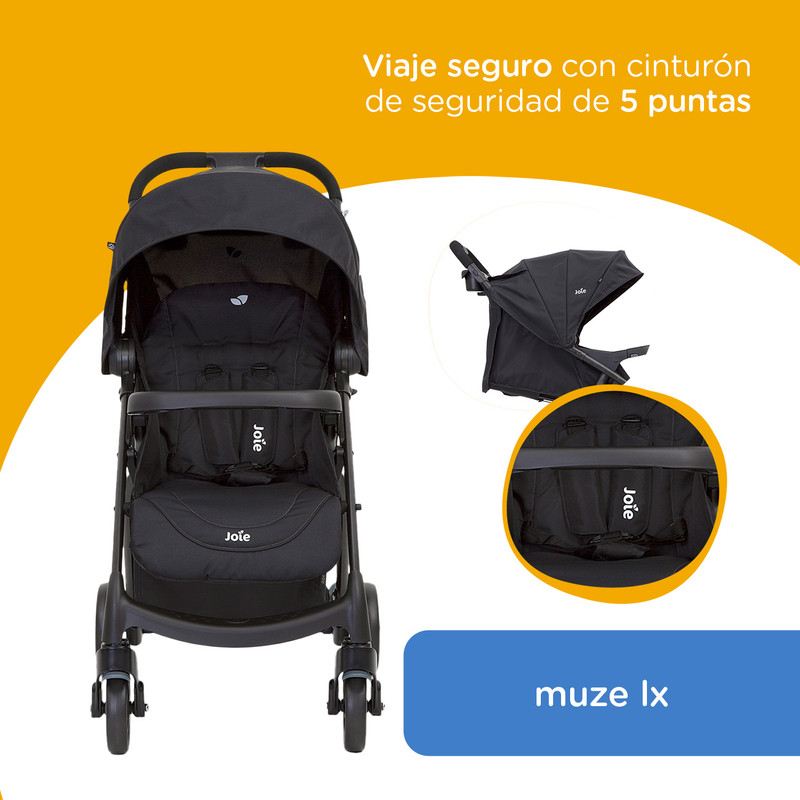 Foto 8 | Carriola Muze Lx Joie Espaciosa Plegable Cinturón 5 Puntos