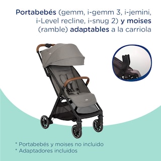 Foto 6 | Carriola Pact Pro 3 En 1 Joie Reclinable Cinturón 5 Puntos Gris Obscuro