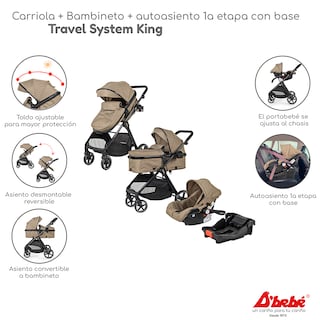 Foto 2 | Carriola Sistema de Viaje D'bebé King Beige