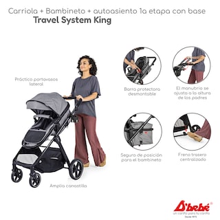 Foto 4 | Carriola Sistema de Viaje D'bebé King Gris