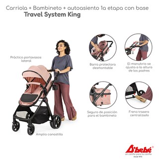 Foto 4 | Carriola Sistema de Viaje D' Bebé King Rosa
