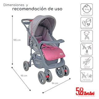 Foto 4 | Carriola Sistema de Viaje D'bebé Aventura Rosa