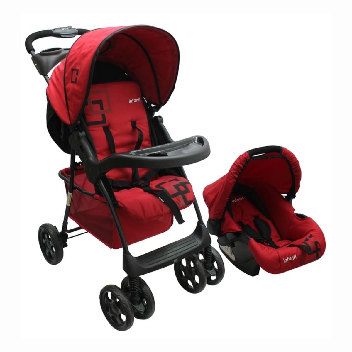 Carriola 4 En 1 Key Travel System Color Rojo Infanti $3,999