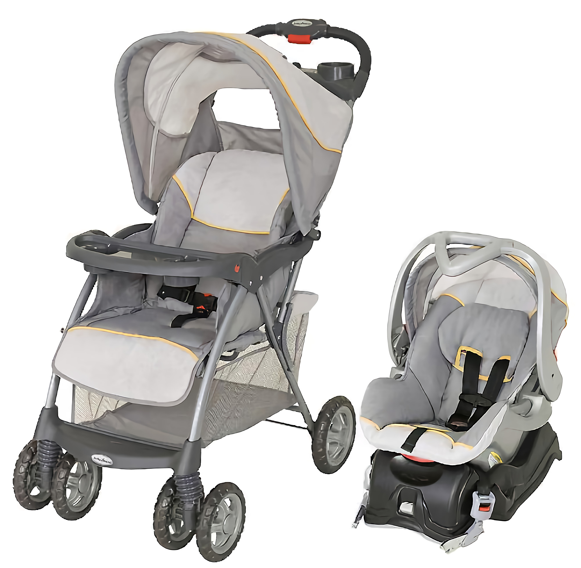 Carriola De Baby Trend Flex-loc Portabebé Y Base De Auto