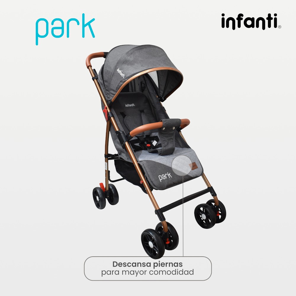 Foto 5 | Carriola Park Infanti Ligera y Plegable Gris