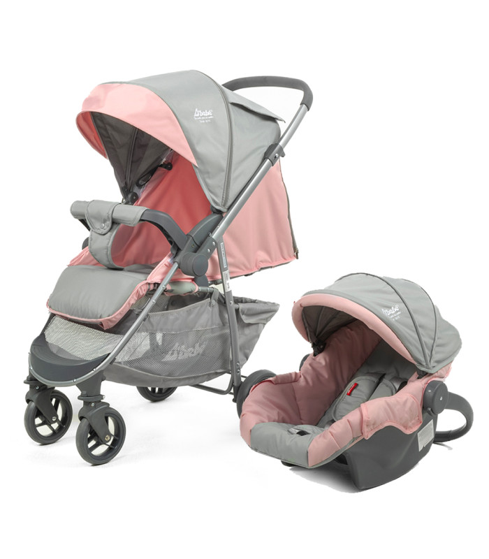 Carriola De Viaje Plegable Con Portabebe Manubrio Reverisble