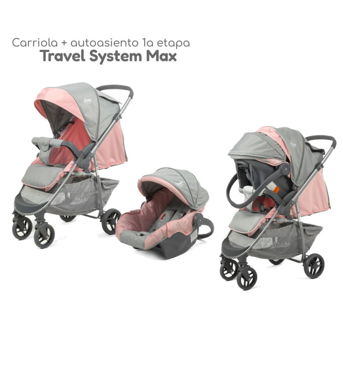 Foto 7 | Carriola De Viaje Plegable Con Portabebe Manubrio Reverisble