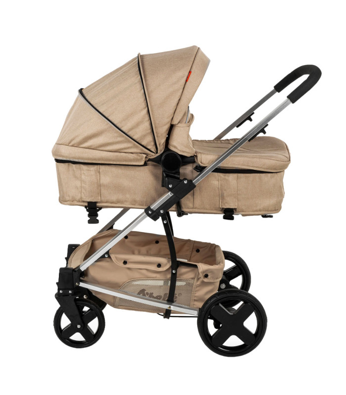 Foto 7 pulgar | Carriola De Viaje Para Bebe Plegable Ligera Con Portabebe - Beige