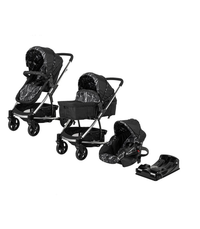 Carriola de Viaje para Bebe Plegable con Portabebe Negro $5,499