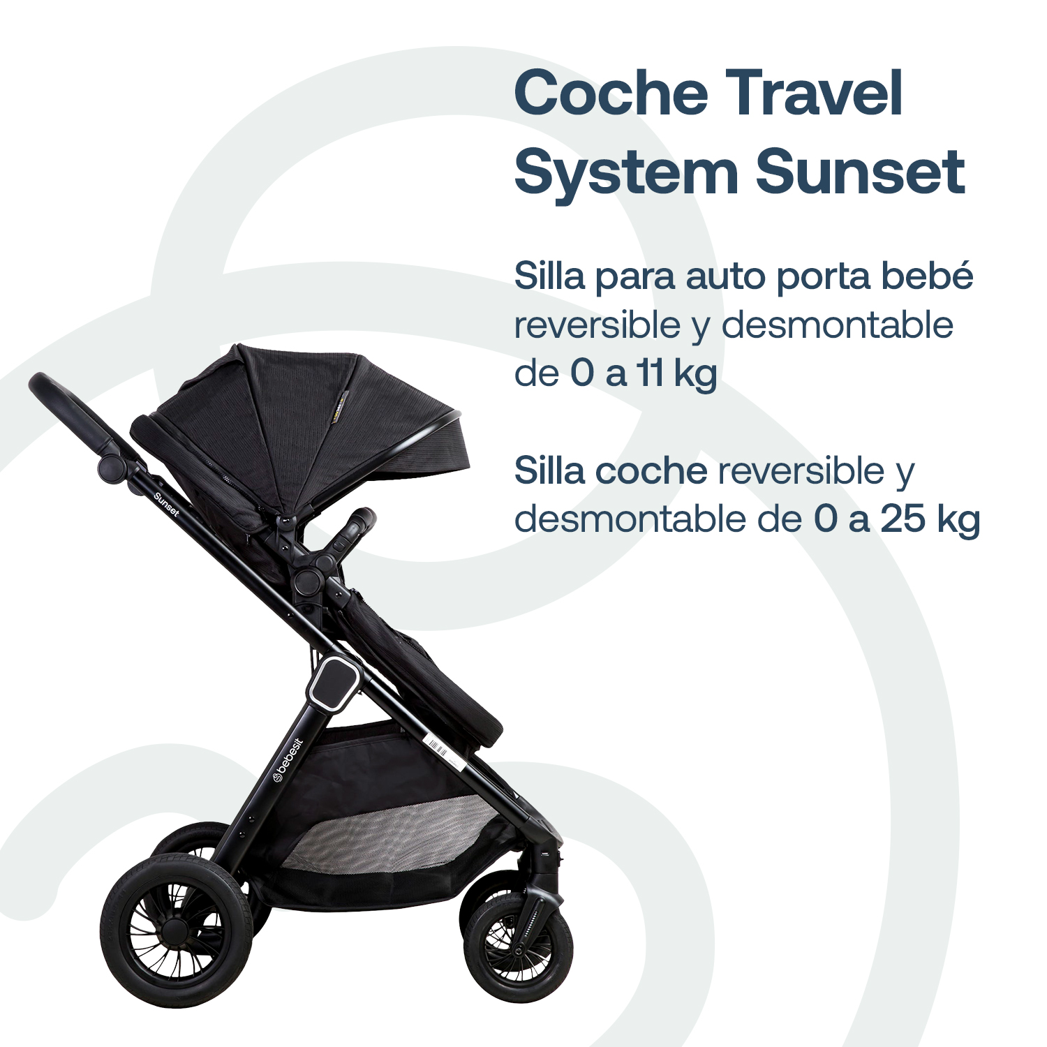 Foto 2 | Travel System Sunset Isofix Negro