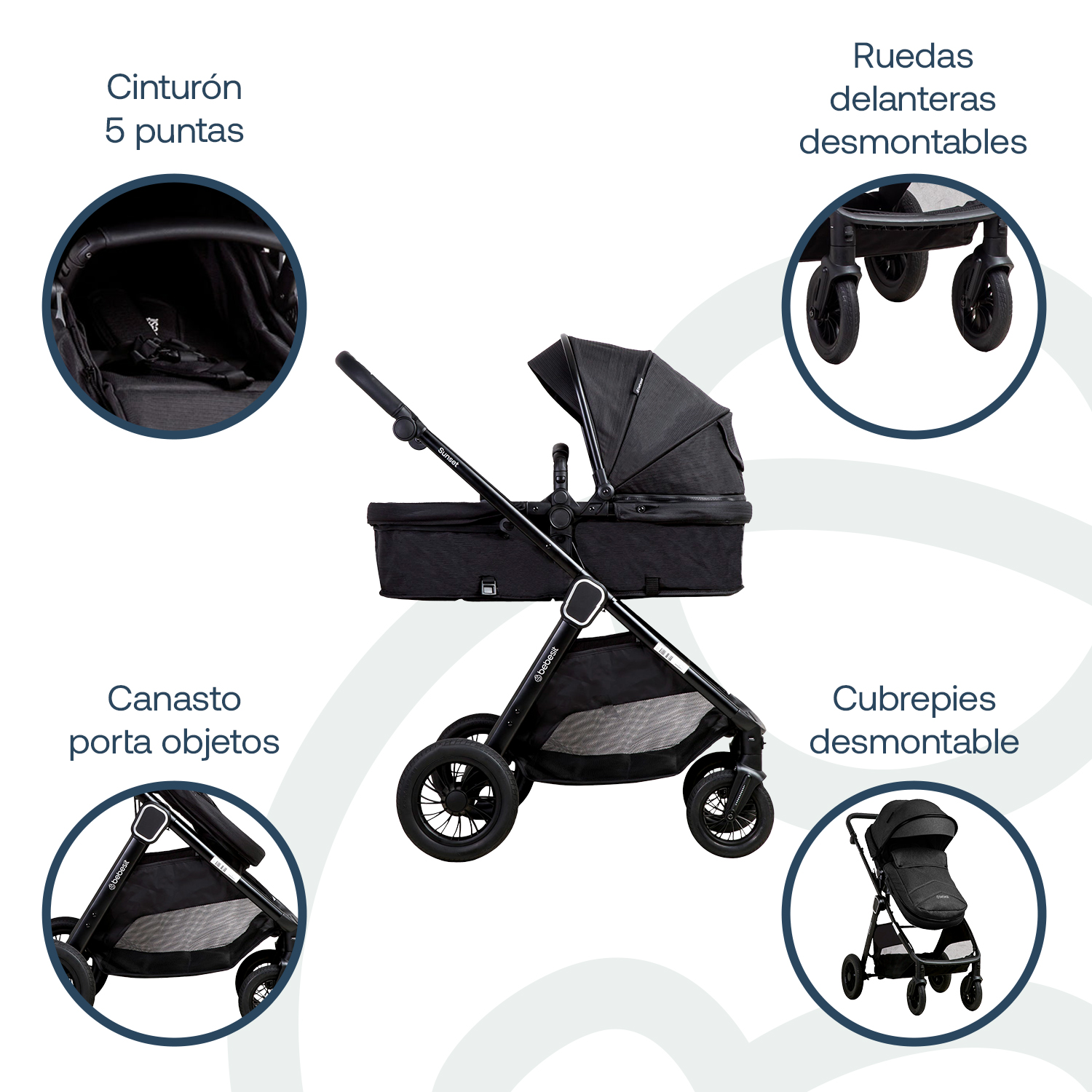 Foto 4 | Travel System Sunset Isofix Negro
