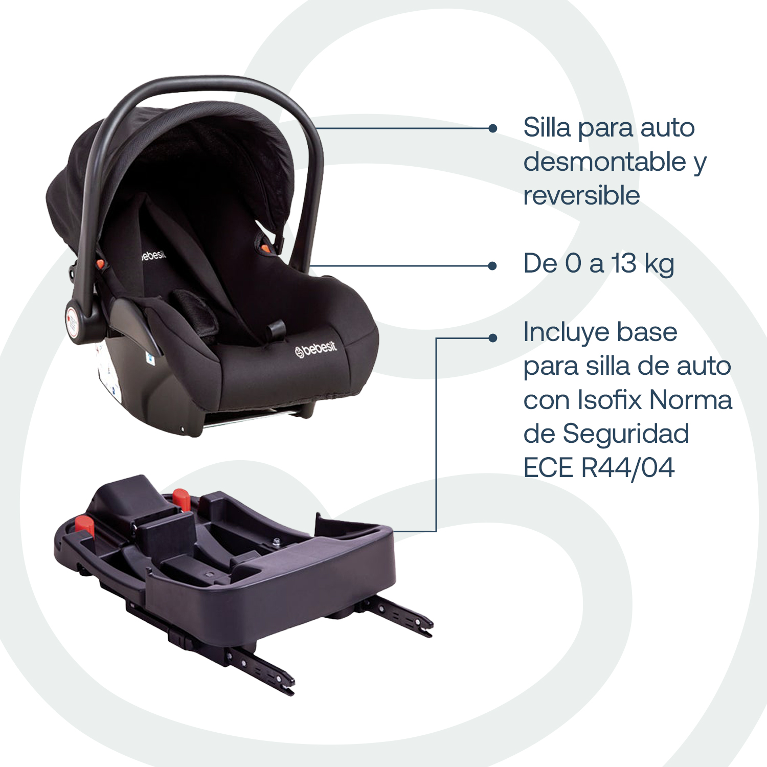 Foto 6 | Travel System Sunset Isofix Negro