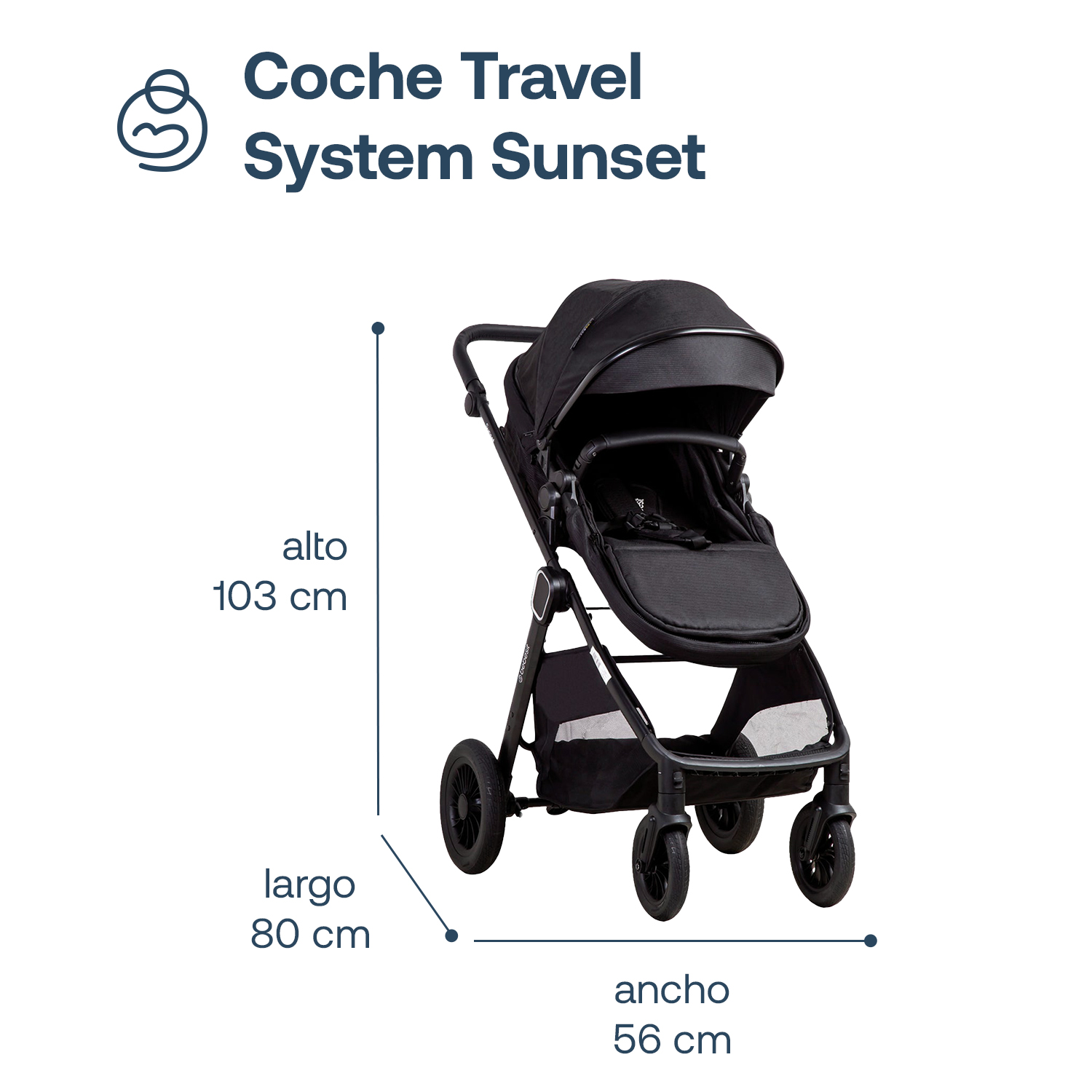 Foto 8 | Travel System Sunset Isofix Negro