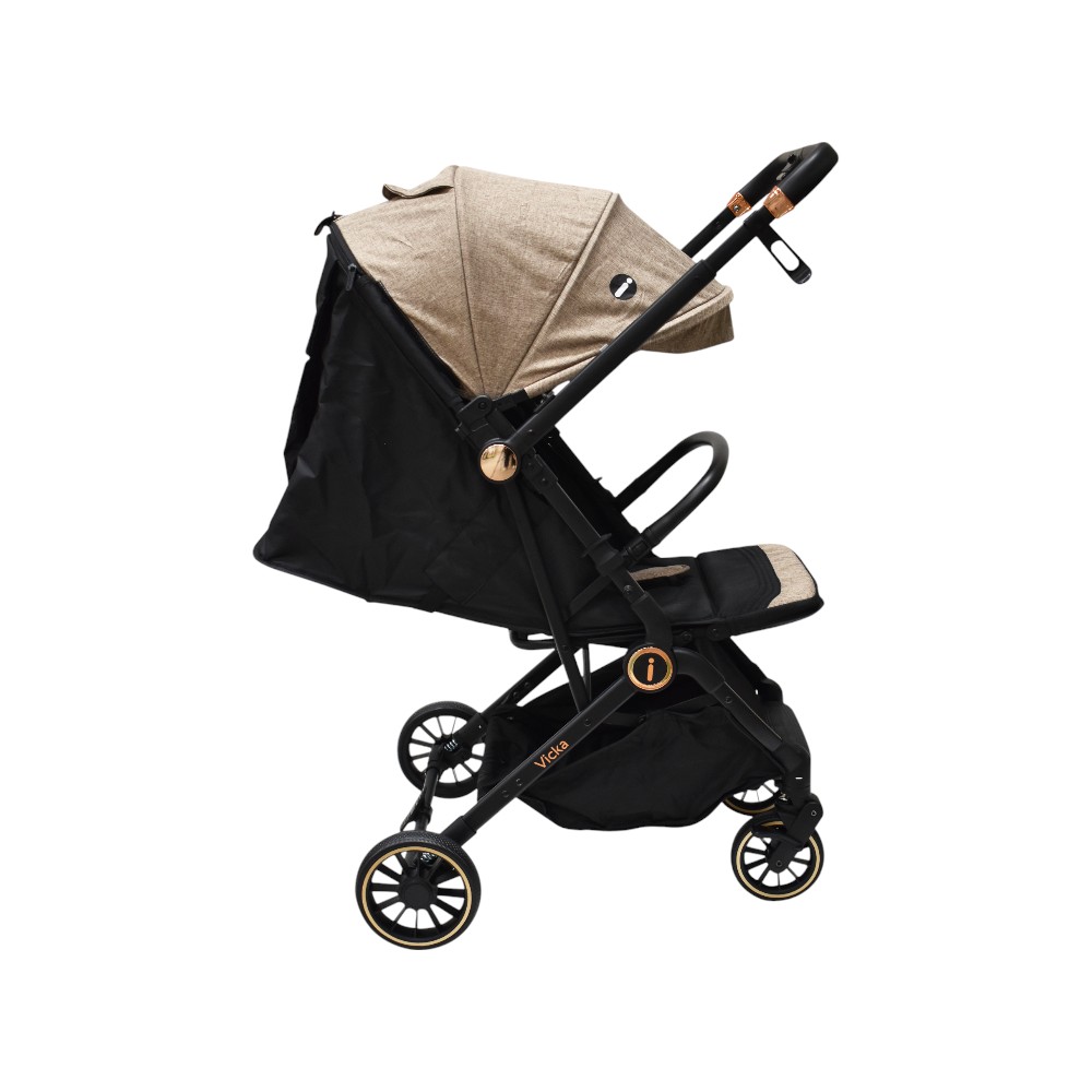 Foto 4 pulgar | Carriola Vicka Travel System Beige Lifestyle By Infanti Reversible Y Compacta