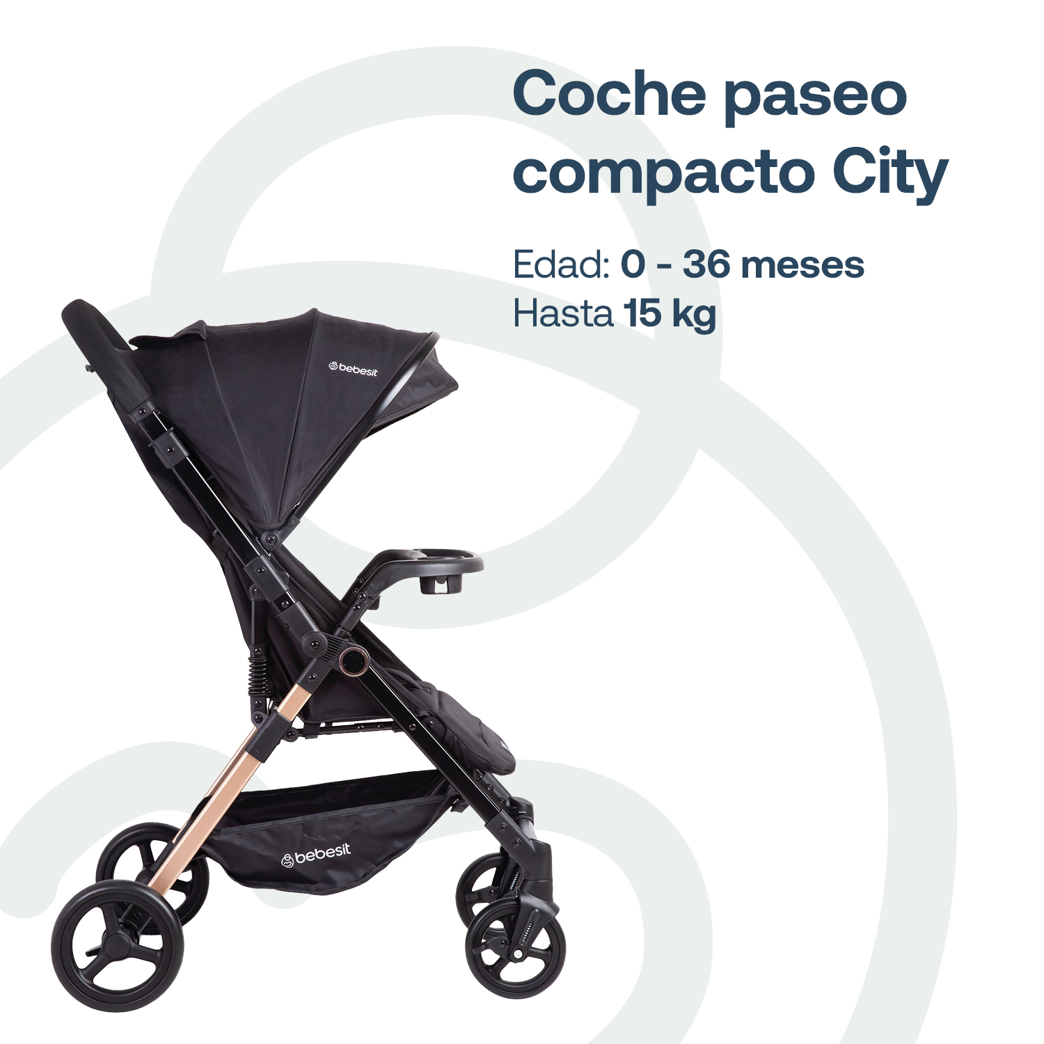 Foto 2 | Carriola City Reversible Negro