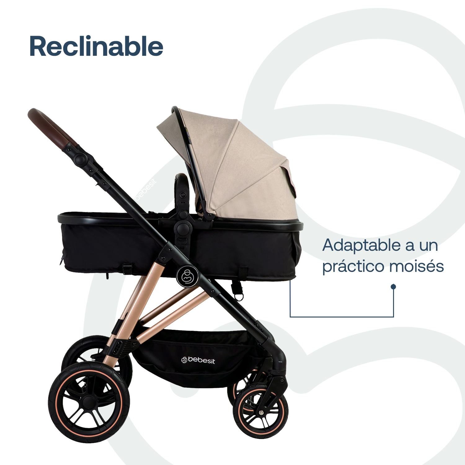 Foto 8 pulgar | Travel System Neo Beige