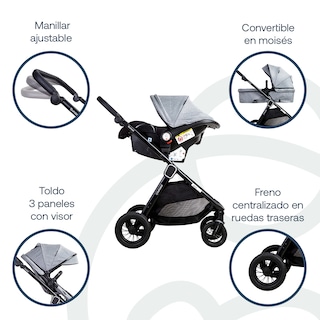 Foto 3 | Travel System Sunset Isofix Gris