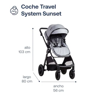 Foto 8 | Travel System Sunset Isofix Gris
