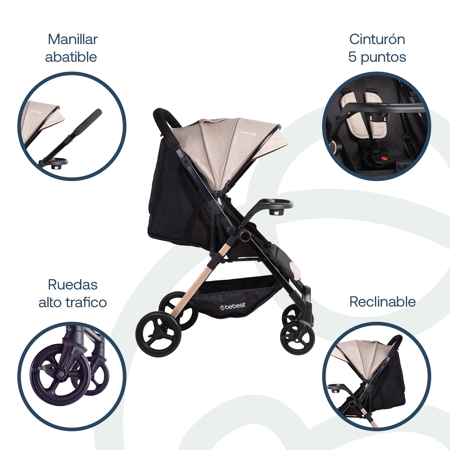 Foto 3 | Carriola City Reversible Beige