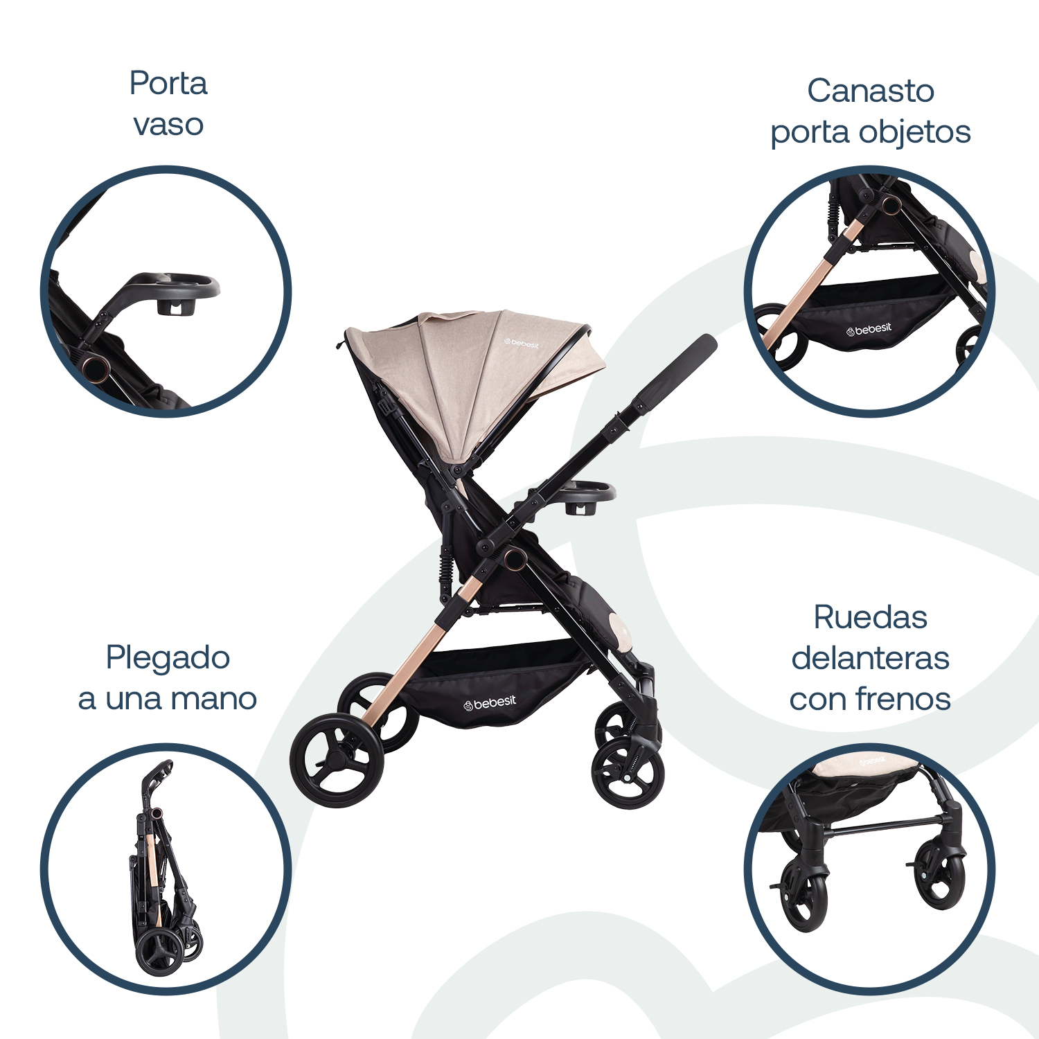 Foto 5 pulgar | Carriola City Reversible Beige