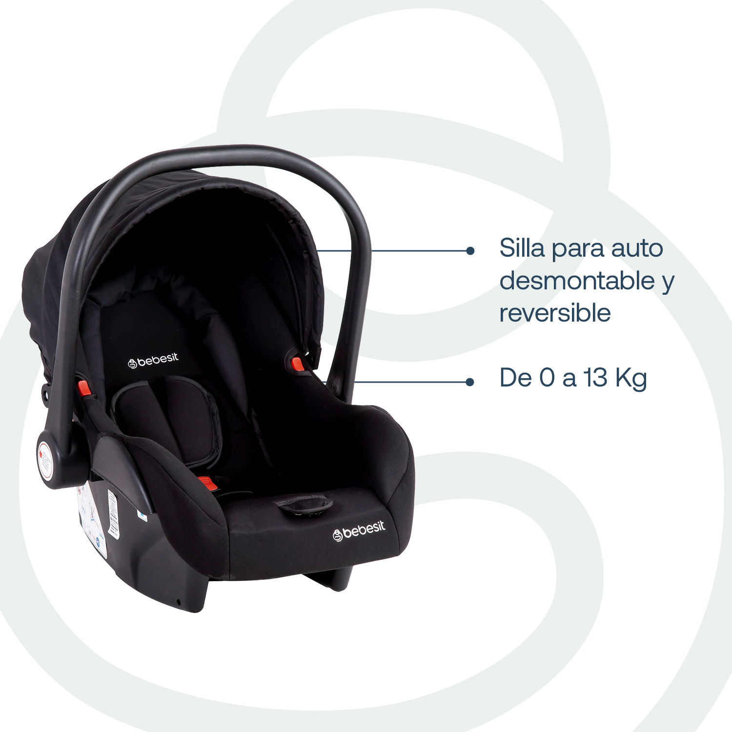 Foto 7 pulgar | Travel System Neo Negro