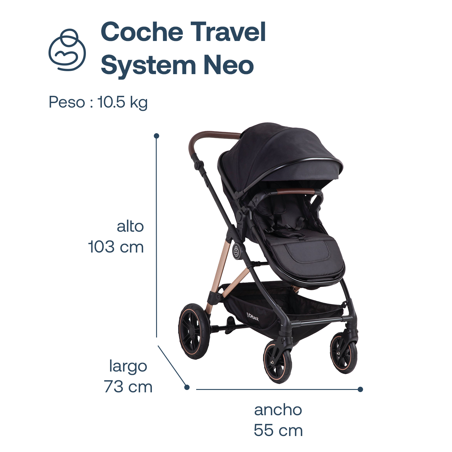 Foto 8 | Travel System Neo Negro