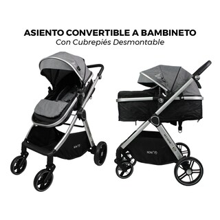 Foto 3 | Carriola Paseo De Lujo Con Asiento Para Carro Noni Is-999l