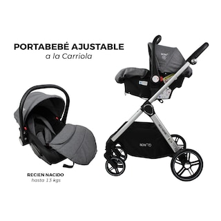 Foto 4 | Carriola Paseo De Lujo Con Asiento Para Carro Noni Is-999l