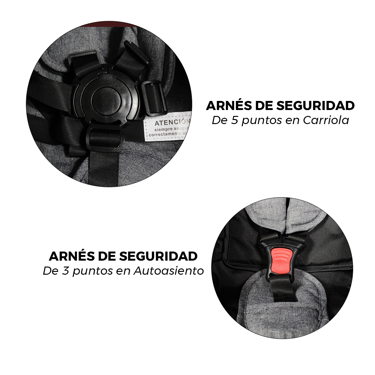 Foto 5 | Carriola Paseo De Lujo Con Asiento Para Carro Noni Is-999l