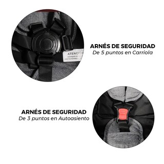 Foto 5 | Carriola Paseo De Lujo Con Asiento Para Carro Noni Is-999l