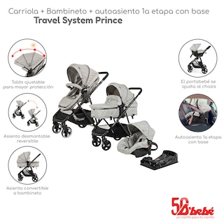 Foto 2 | Carriola Sistema de Viaje D'bebé Prince Gris