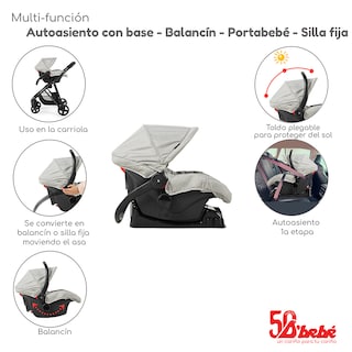 Foto 5 | Carriola Sistema de Viaje D'bebé Prince Gris