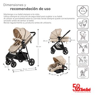 Foto 6 | Carriola Sistema de Viaje D'bebé Prince Arena