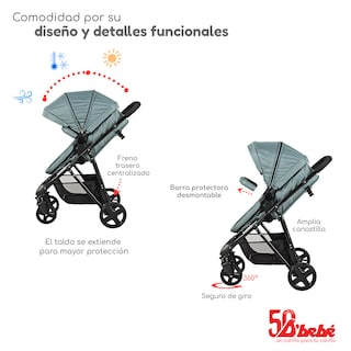 Foto 4 | Carriola Sistema de Viaje D'bebé Prince Verde